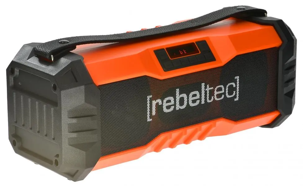 Głośnik Bluetooth Rebeltec SoundBOX 350 18W Radio FM Czarno-pomarańczowy