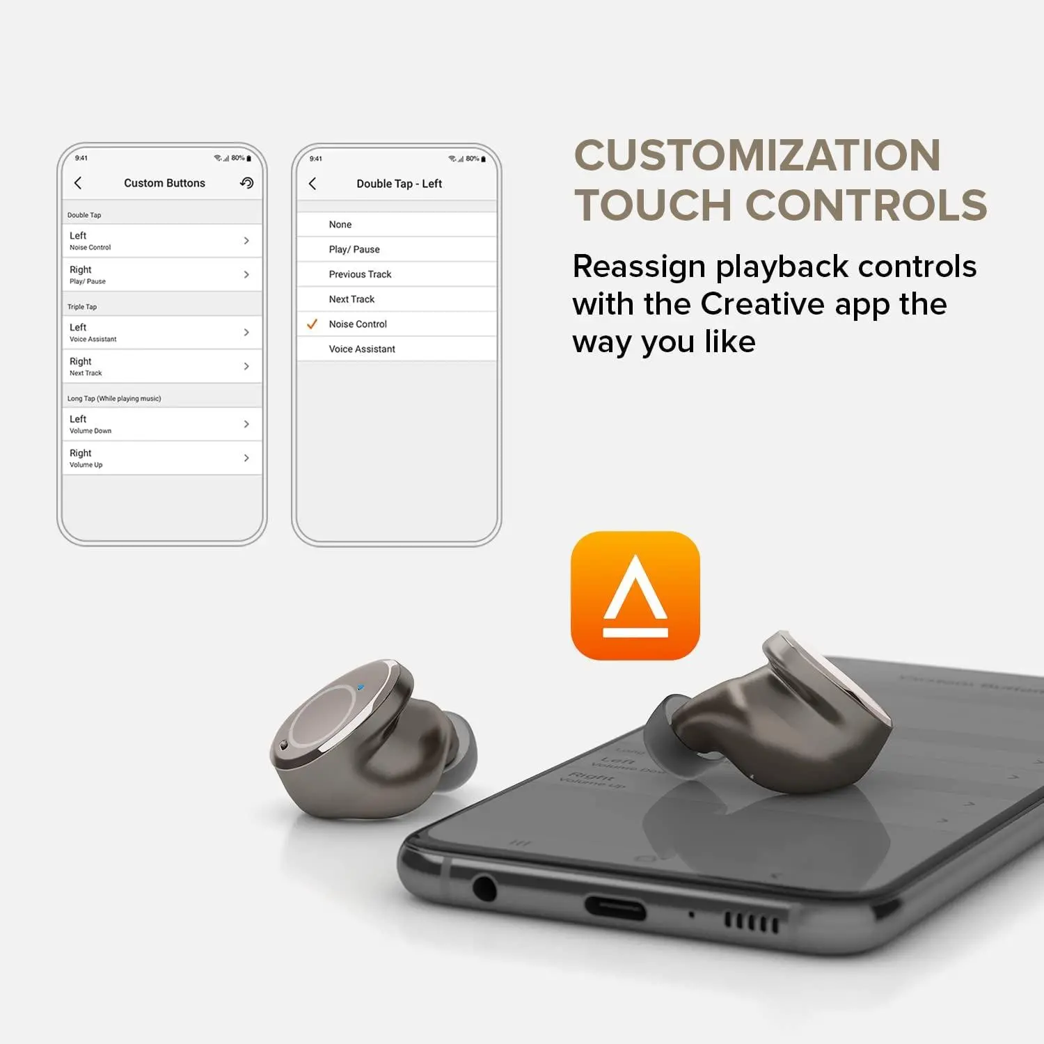 Słuchawki bezprzewodowe Creative Outlier Pro Dokanałowe Bluetooth 5.2 Czarny
