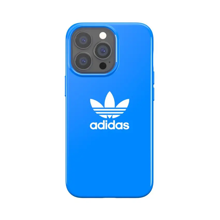 Etui Adidas Snap Case Trefoil błyszcące do iPhone 13/13 Pro Niebieski