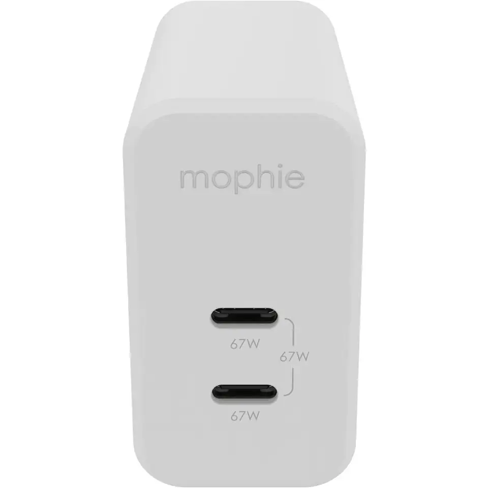Ładowarka sieciowa Mophie USB-C PD Dual 67W Biały