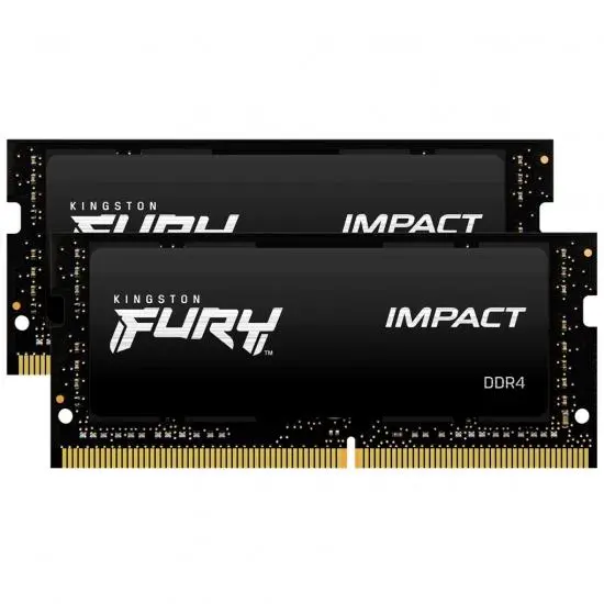 Pamięć Kingston FURY Impact DDR4 32GB (2 x 16GB) 3200 CL20 SODIMM Czarny