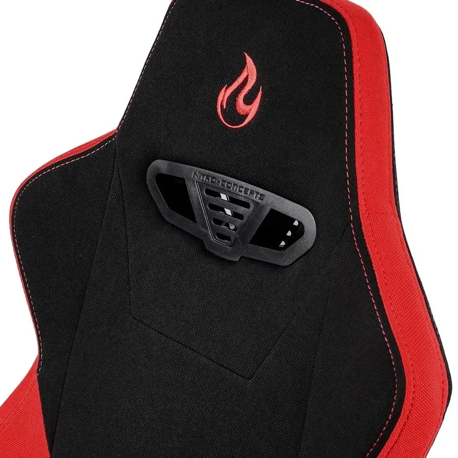 Fotel Nitro Concepts S300 Inferno Red Gamingowy do 135kg Tkanina Czarno-czerwony