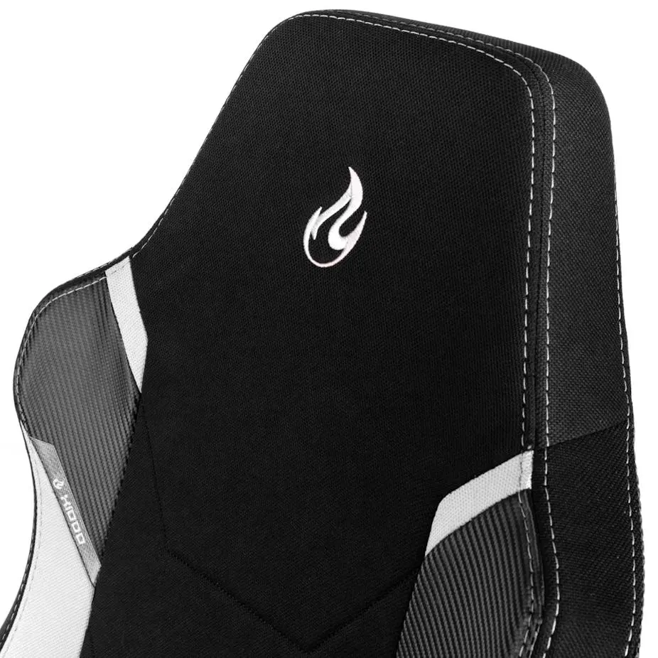 Fotel Nitro Concepts X1000 Radiant White Gamingowy do 135kg Tkanina Czarno-biały