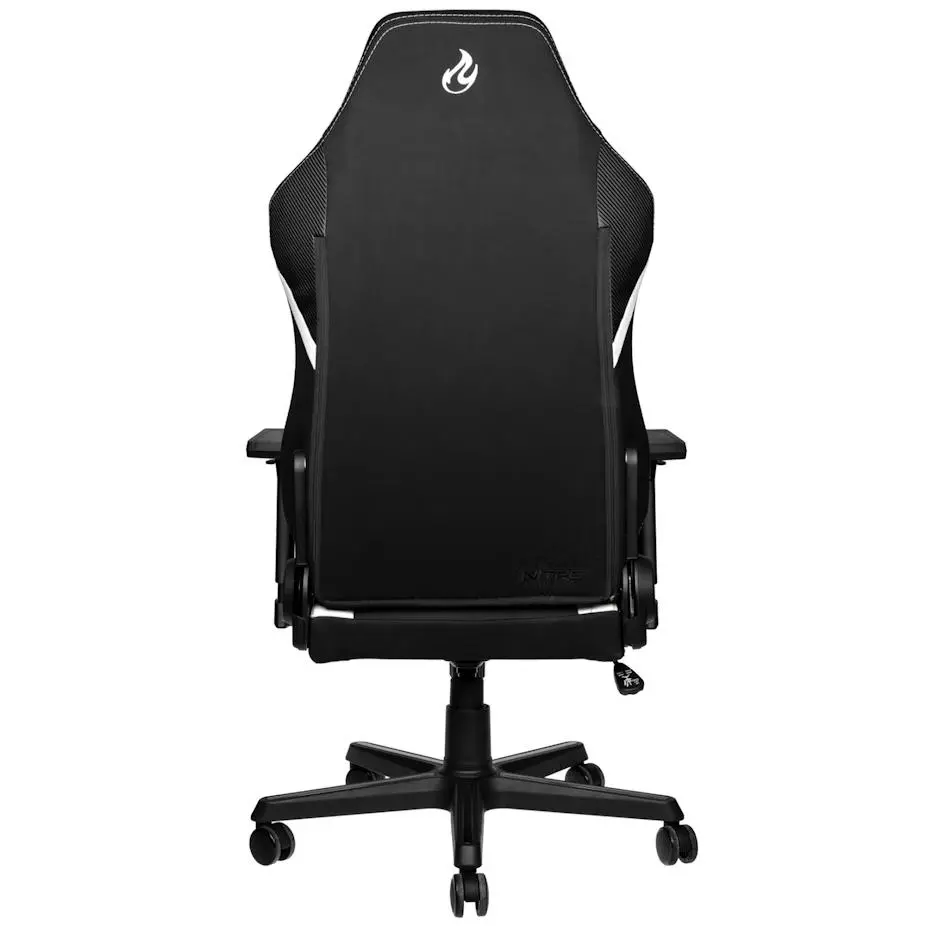 Fotel Nitro Concepts X1000 Radiant White Gamingowy do 135kg Tkanina Czarno-biały