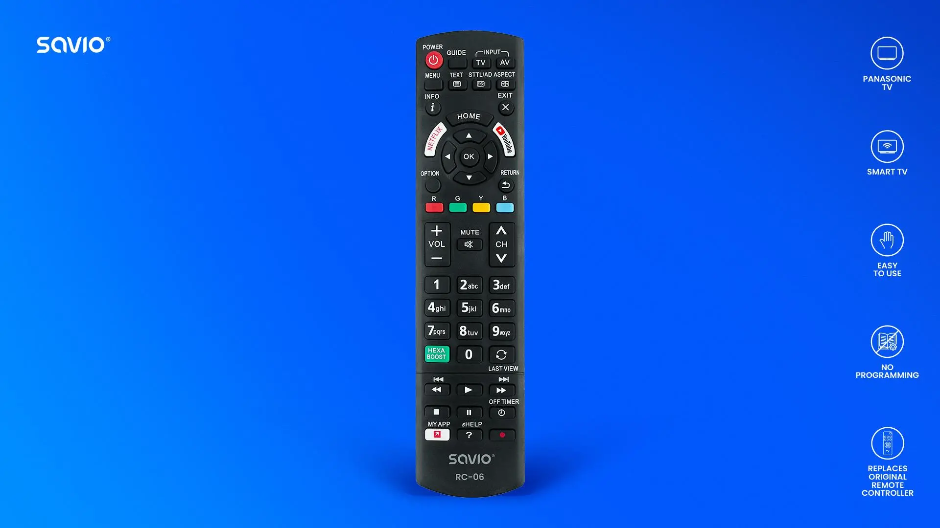 Pilot Savio RC-06 do TV Panasonic