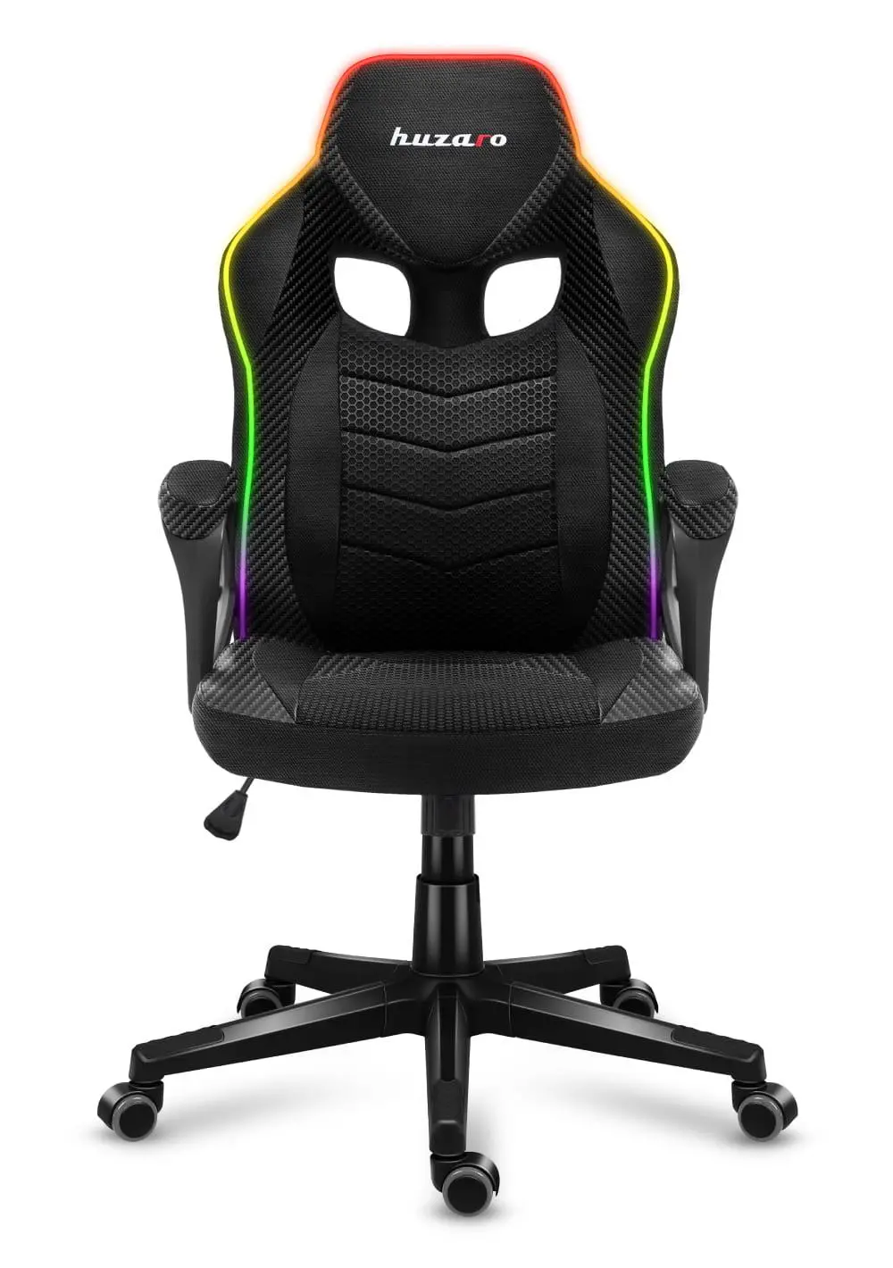 Fotel Huzaro Force 2.5 Mesh RGB Gamingowy do 130kg Tkanina Czarny