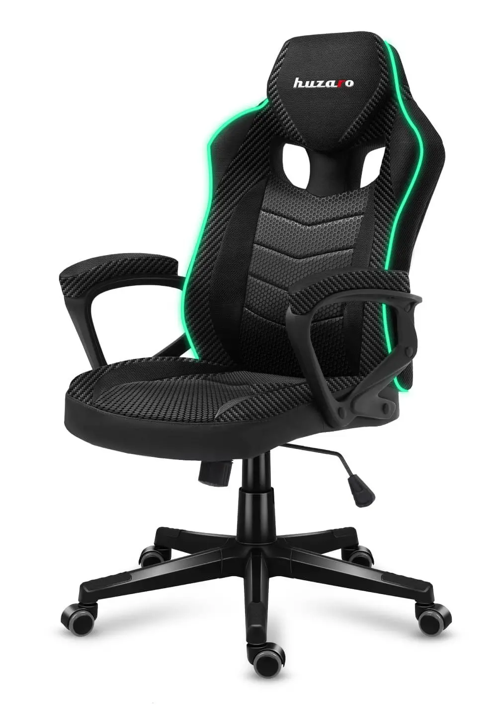 Fotel Huzaro Force 2.5 Mesh RGB Gamingowy do 130kg Tkanina Czarny