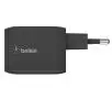 Ładowarka sieciowa Belkin GaN 2xUSB-C 65W Czarny