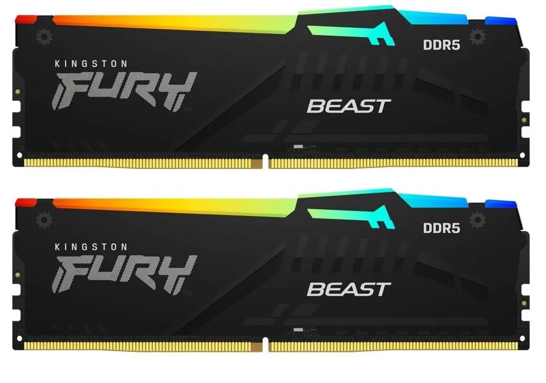 Pamięć RAM Kingston FURY Beast DDR5 RGB 16GB (2 x 8GB) 5600 CL40 Czarny