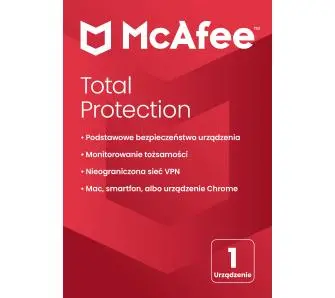 Oprogramowanie McAfee Total Protection 1PC USŁUGA CYKLICZNA