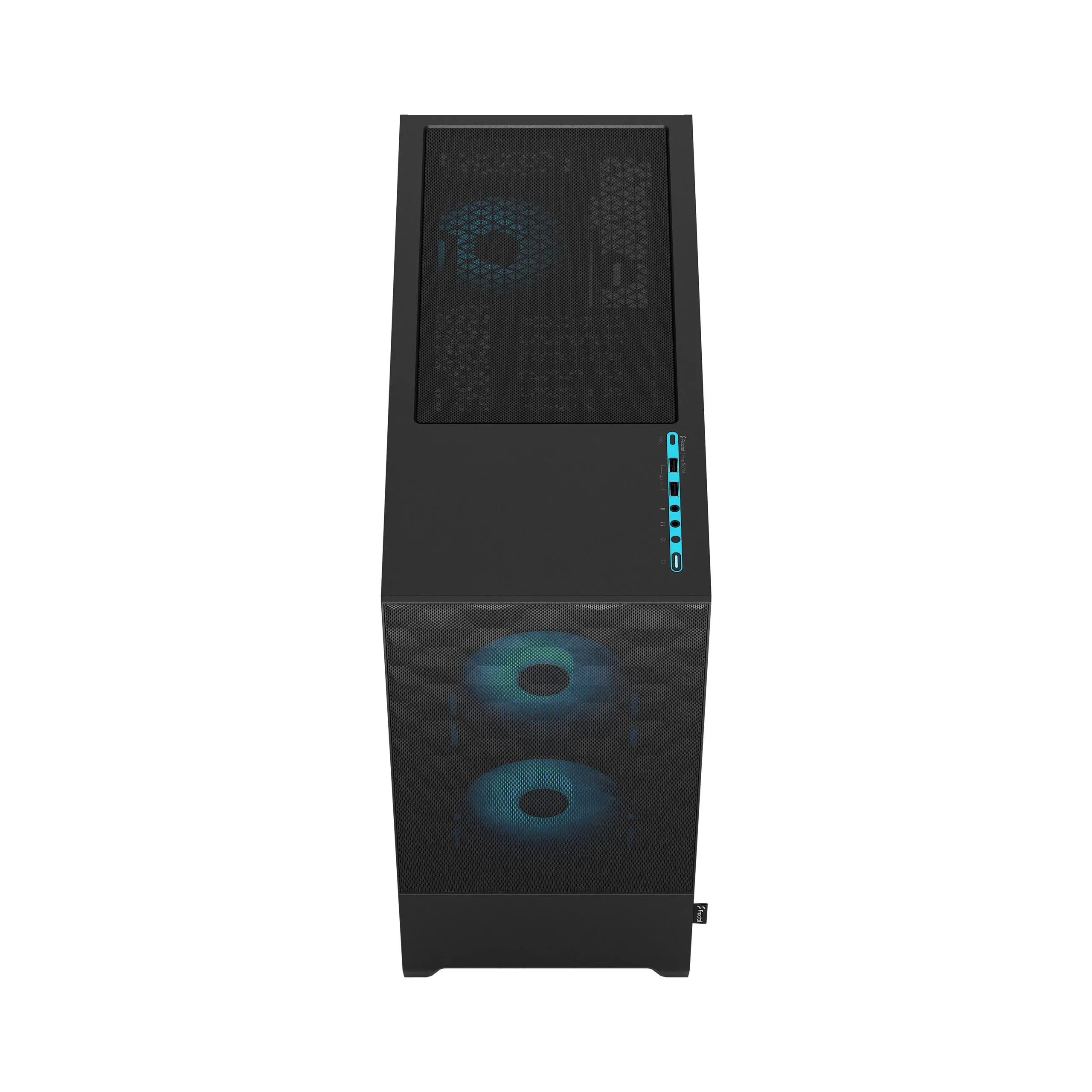 Obudowa Fractal Design Pop Air TG Clear Tint RGB Cyan Core Czarno-niebieski