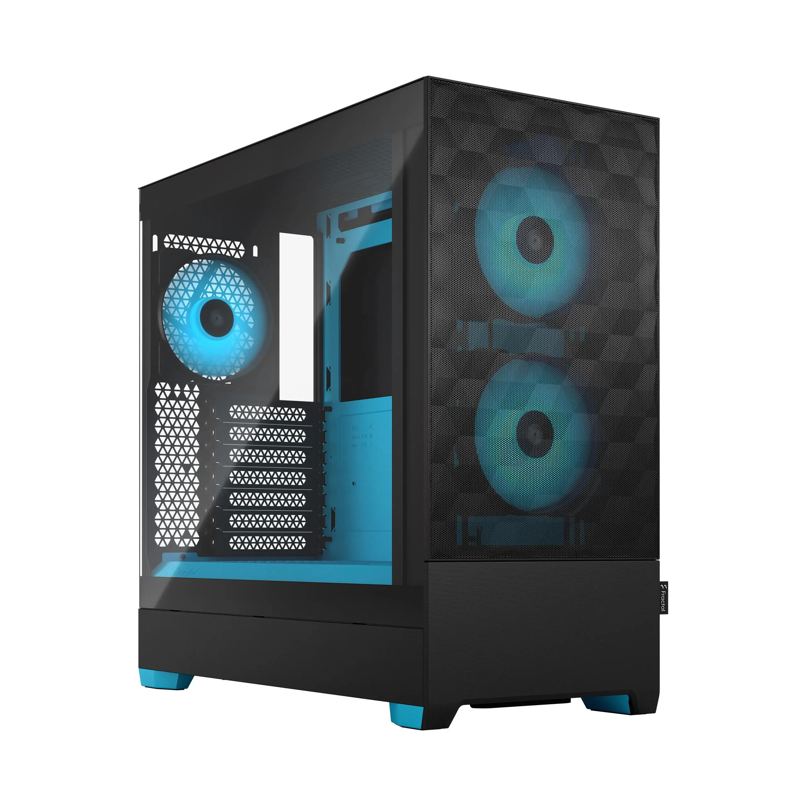 Obudowa Fractal Design Pop Air TG Clear Tint RGB Cyan Core Czarno-niebieski