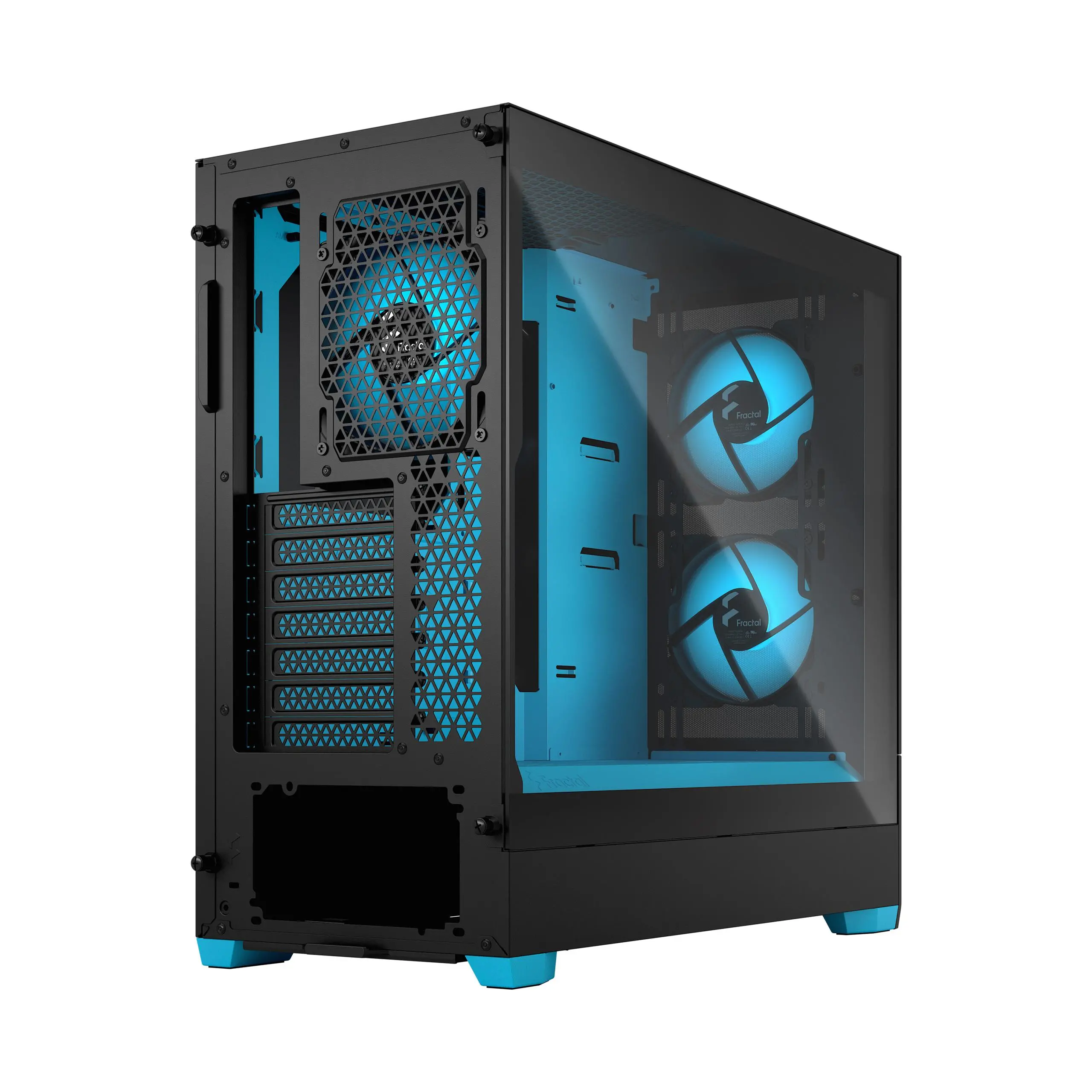 Obudowa Fractal Design Pop Air TG Clear Tint RGB Cyan Core Czarno-niebieski
