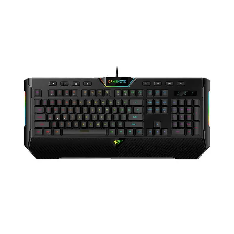 Klawiatura membranowa Havit KB486L RGB Outemu Blue Czarny