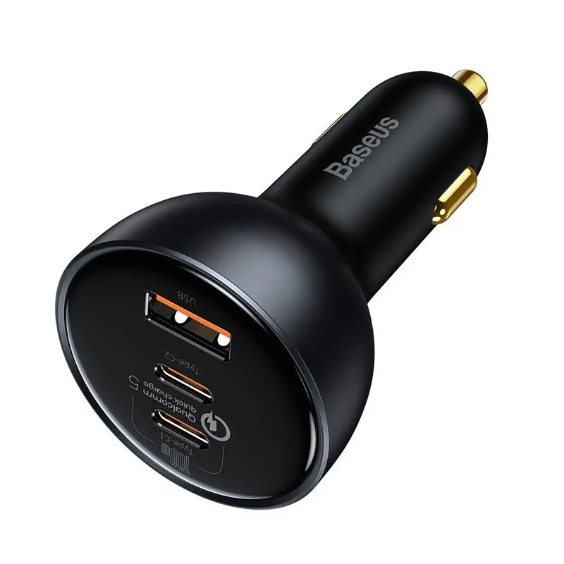 Ładowarka samochodowa Baseus 2x USB-C Szary