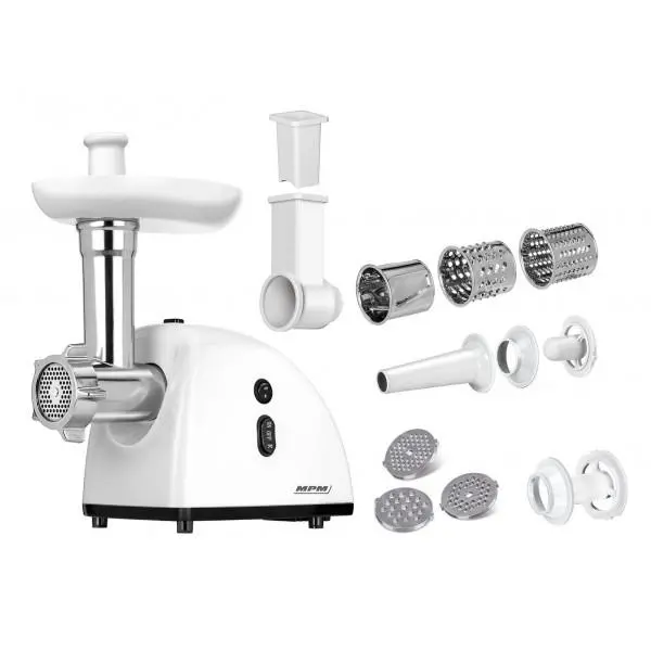 Maszynka do mięsa MPM MMM-06 720W 3 sitka Szatkownica Nasadka do wyrobu pasztecików