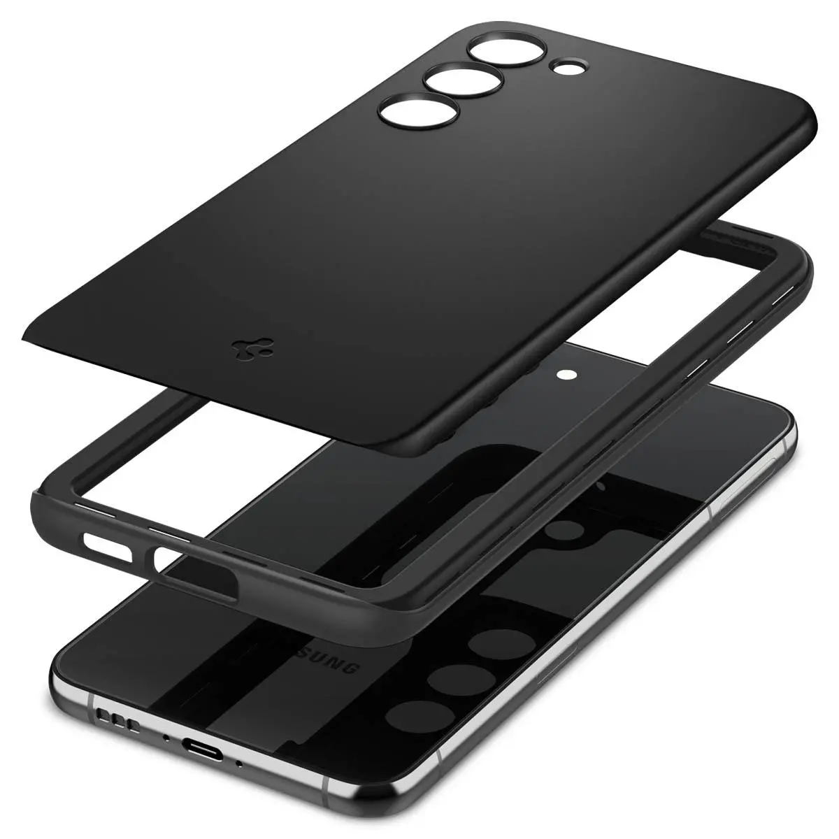 Etui Spigen Thin Fit do Samsung Galaxy S23 Czarny