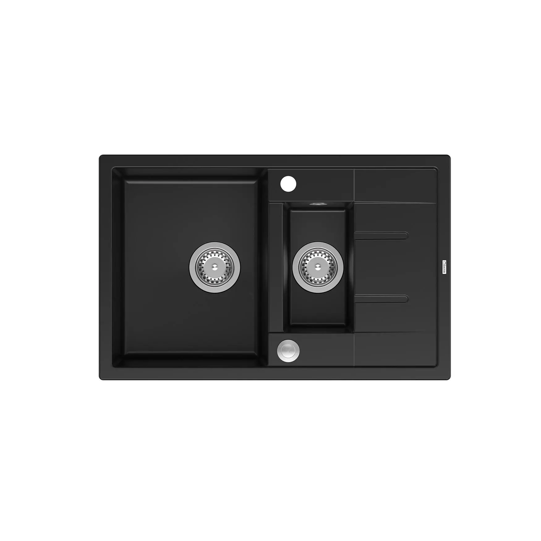 Quadron HB8224U7-BS P2O Morgan 156 Granitowy Czarny mat/Stalowy