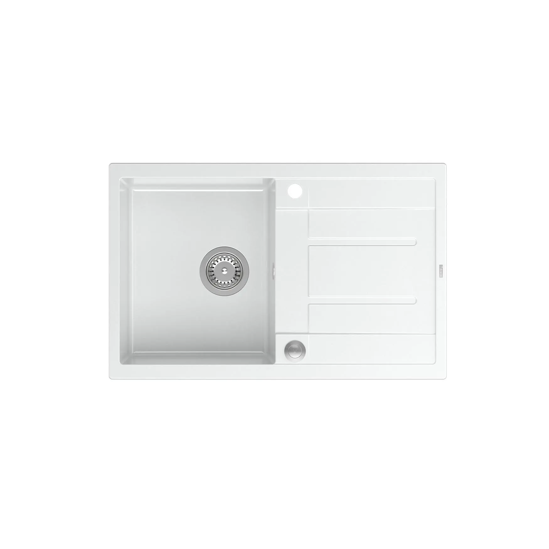 Zlewozmywak Quadron HB8203U1-BS P2O Morgan 111 Granitowy Biały/Stalowy