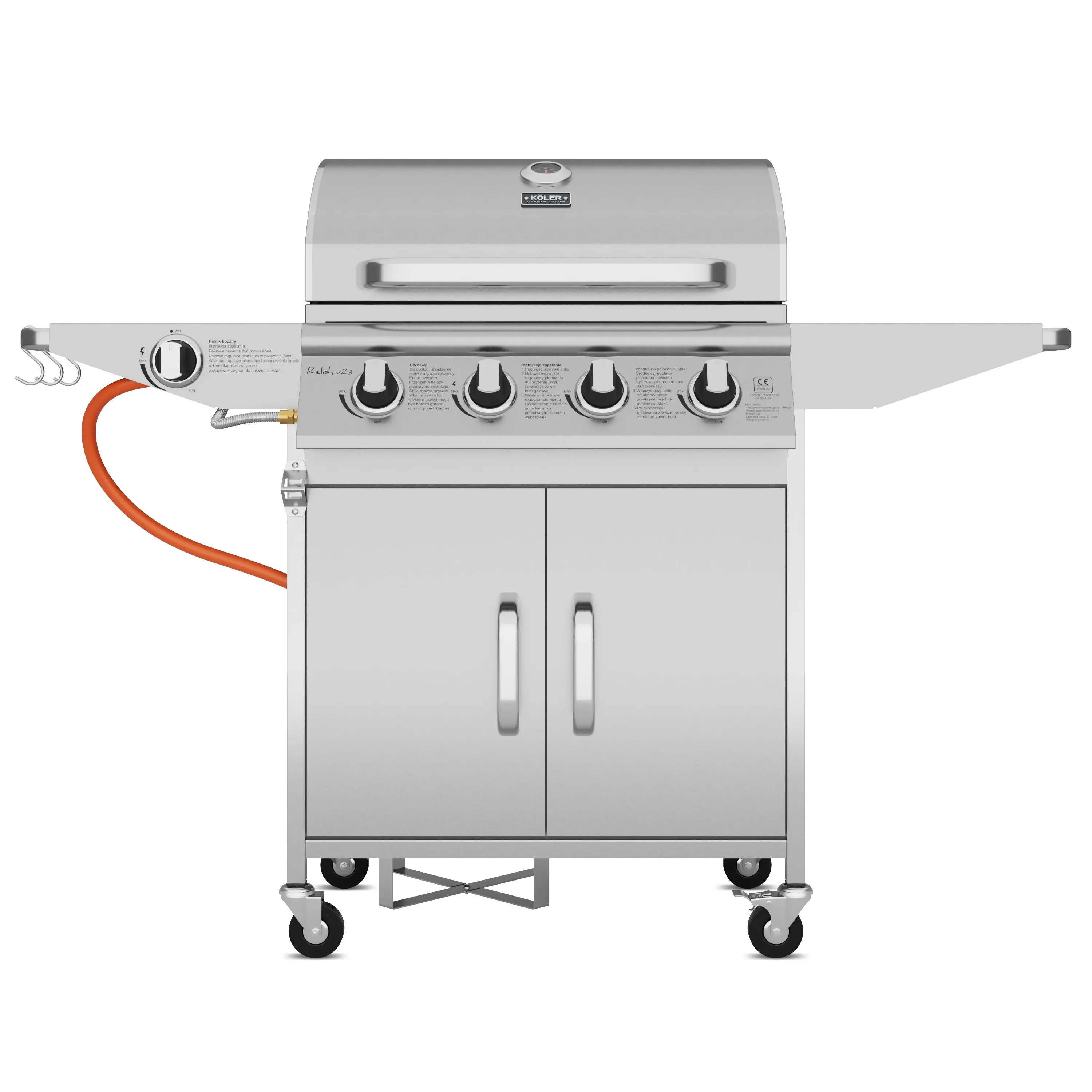 Grill gazowy Koler Relish v2 Srebrny