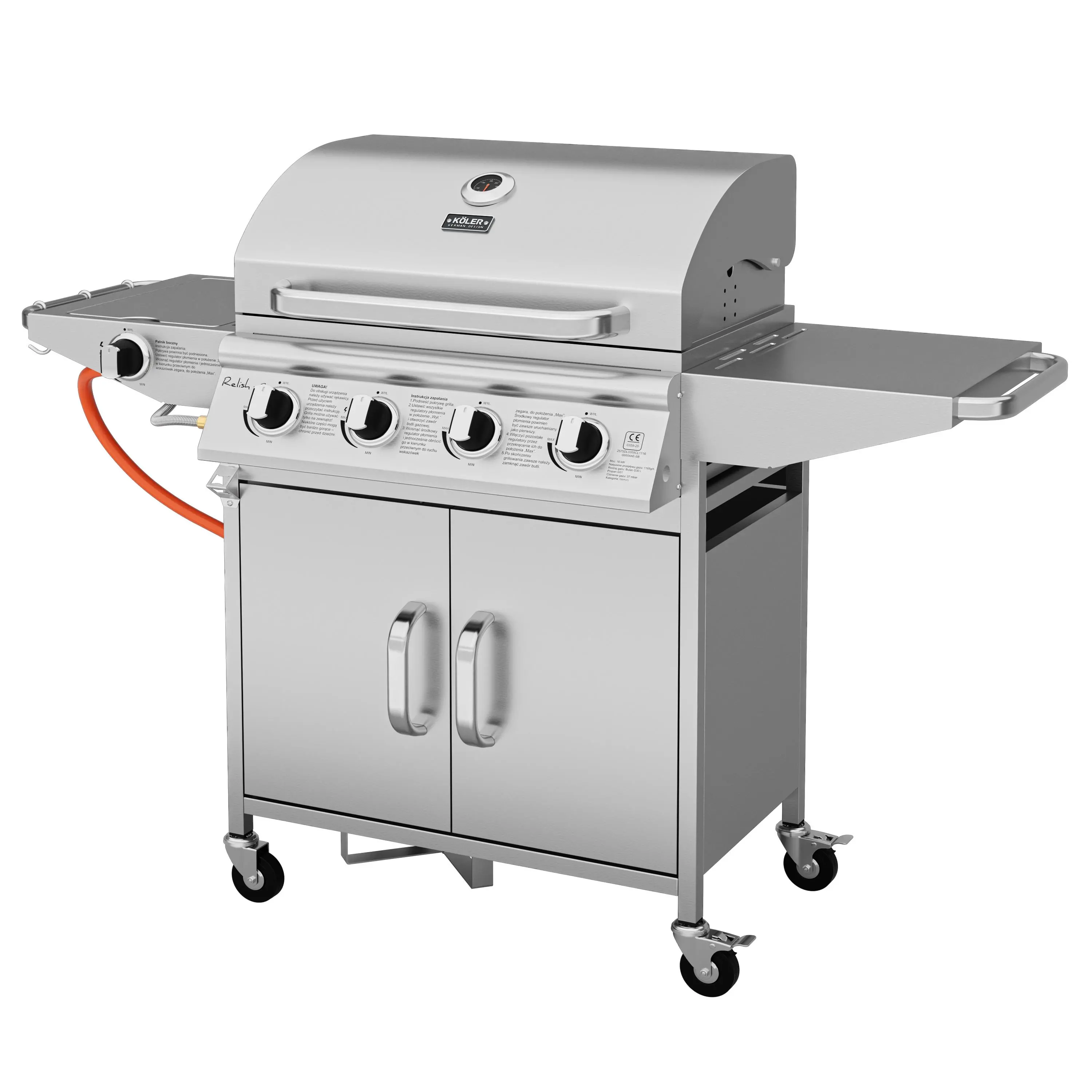 Grill gazowy Koler Relish v2 Srebrny