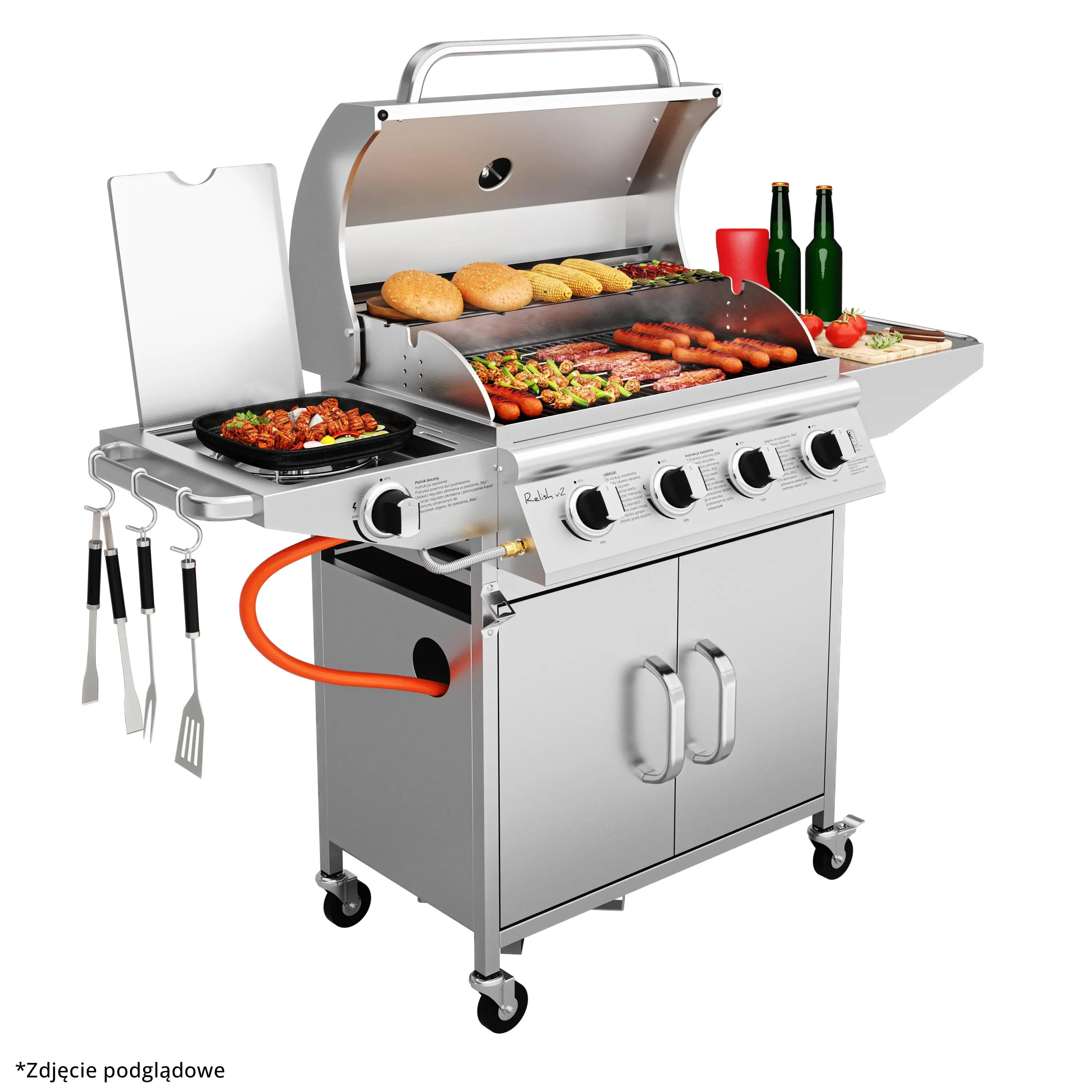 Grill gazowy Koler Relish v2 Srebrny