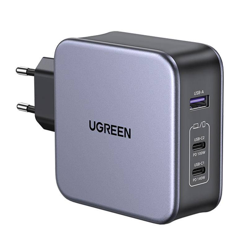 Ładowarka sieciowa UGREEN CD289 2x USB-C, 1x USB GaN 140W + kabel C/C