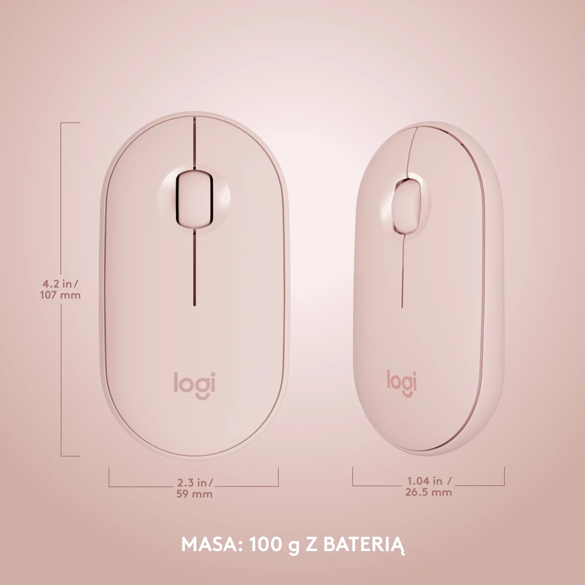 Zestaw Logitech MK470 Różowy