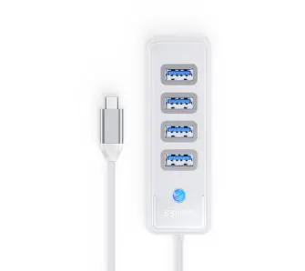 Hub USB Orico PW4U-C3-015-WH-EP USB-C 4x USB-A 3.1 Biały