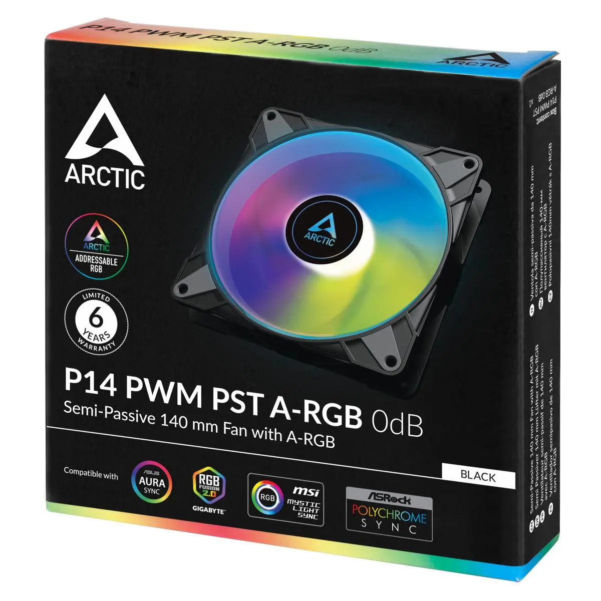 Wentylator Arctic P14 PWM PST A-RGB 140mm Czarny
