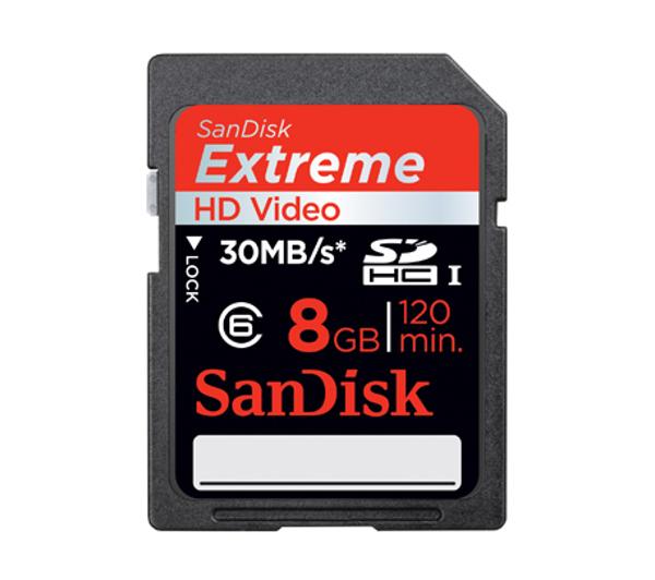 SANDISK Extreme HD Video SDHC Class 6 8GB