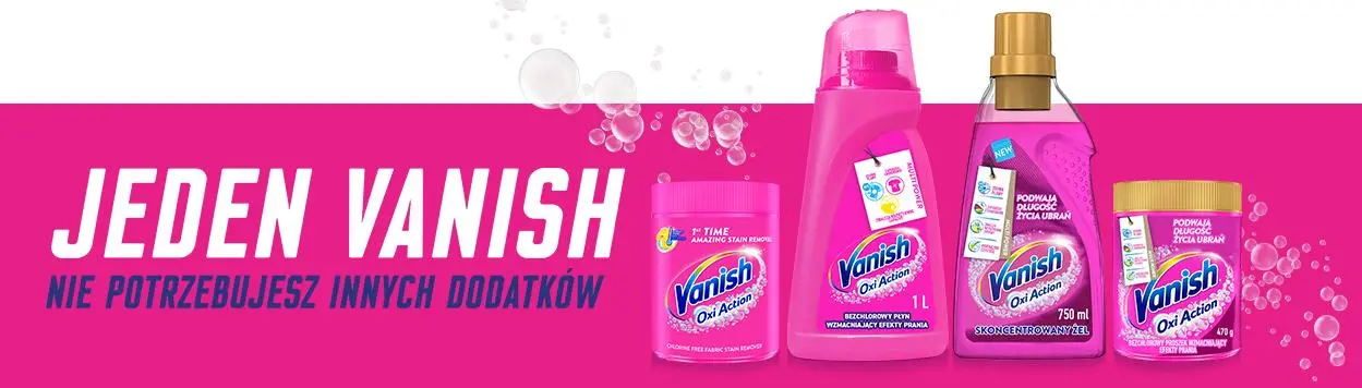 Odplamiacz Vanish Oxi Action Pink do koloru i bieli 470g