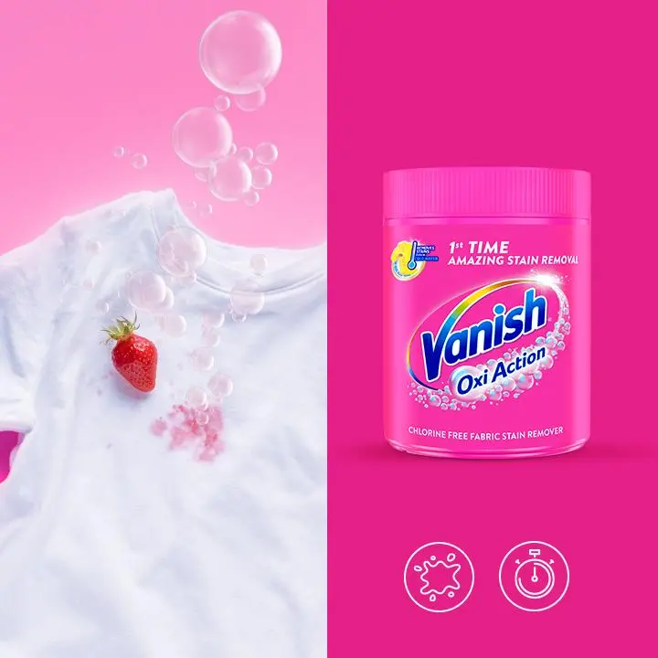 Odplamiacz Vanish Oxi Action Pink do koloru i bieli 470g