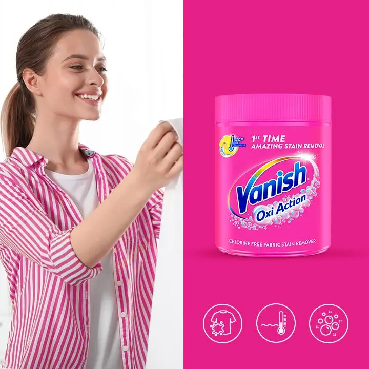 Odplamiacz Vanish Oxi Action Pink do koloru i bieli 470g