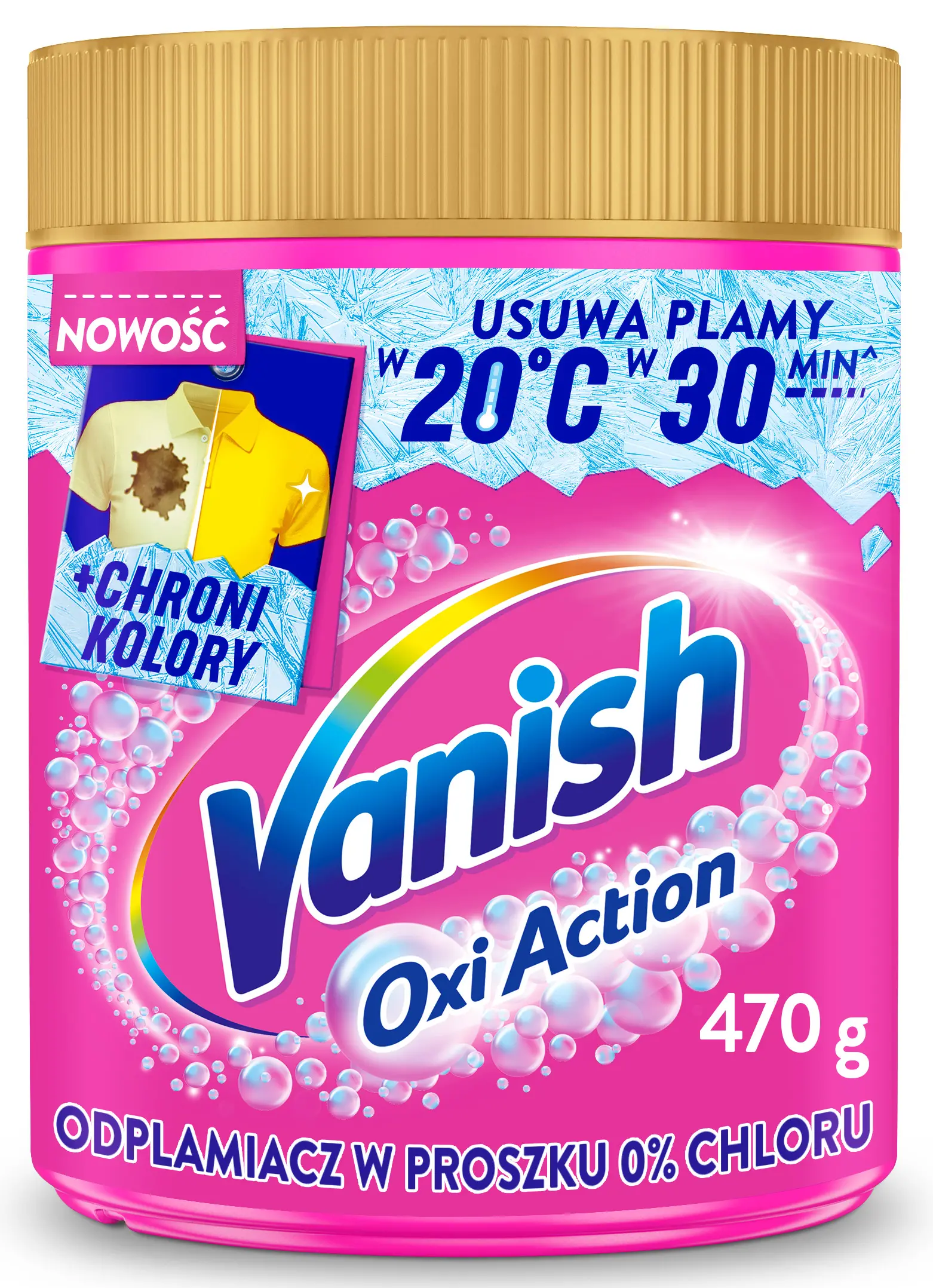 Vanish Oxi Action Pink do koloru i bieli 470g