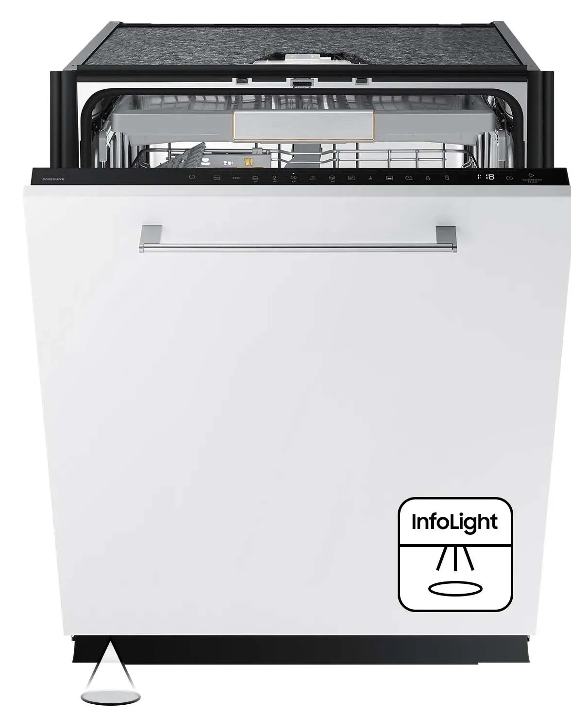 Samsung DW60BG850B00ET 60cm Funkcje AI Automatyczne otwieranie drzwi Szuflada na sztućce Zdalne sterowanie