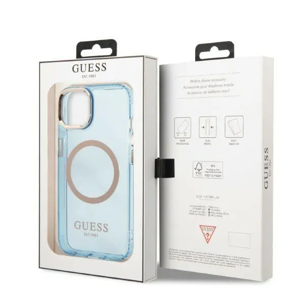 Etui Guess Gold Outline Translucent MagSafe GUHMP13MHTCMB do iPhone 13