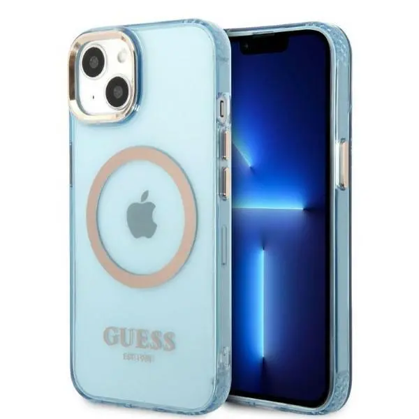 Etui Guess Gold Outline Translucent MagSafe GUHMP13MHTCMB do iPhone 13