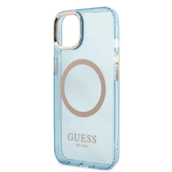 Etui Guess Gold Outline Translucent MagSafe GUHMP13MHTCMB do iPhone 13