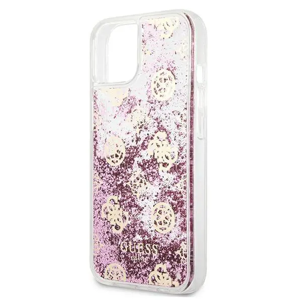 Etui Guess Peony Liquid Glitter GUHCP13SLGPEPI do iPhone 13 mini