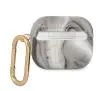 Etui na słuchawki Guess Marble Collection do AirPods 3 Czarno-biały