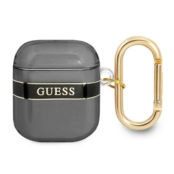 Etui na słuchawki Guess Strap Collection do AirPods Czarny