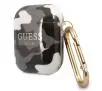 Etui na słuchawki Guess Camo Collection do AirPods Czarno-szary