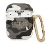 Etui na słuchawki Guess Camo Collection do AirPods Czarno-szary