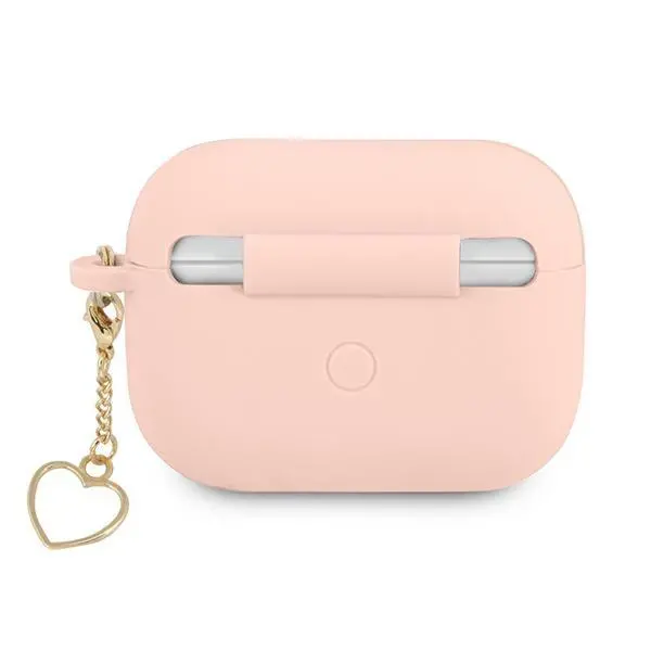 Etui na słuchawki Guess Silicone Charm Heart Collection do AirPods Pro Różowy