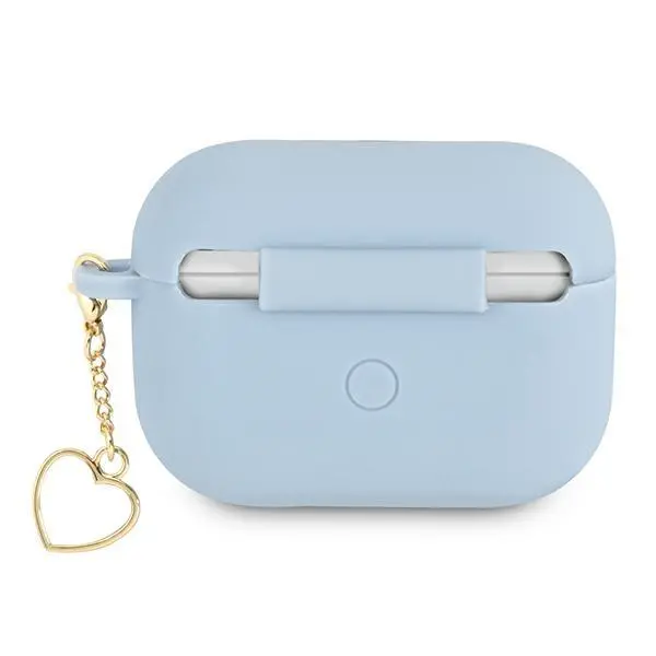 Etui na słuchawki Guess Silicone Charm Heart Collection do AirPods Pro Niebieski