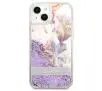 Etui Guess Flower Liquid Glitter GUHCP13SLFLSU do iPhone 13 mini