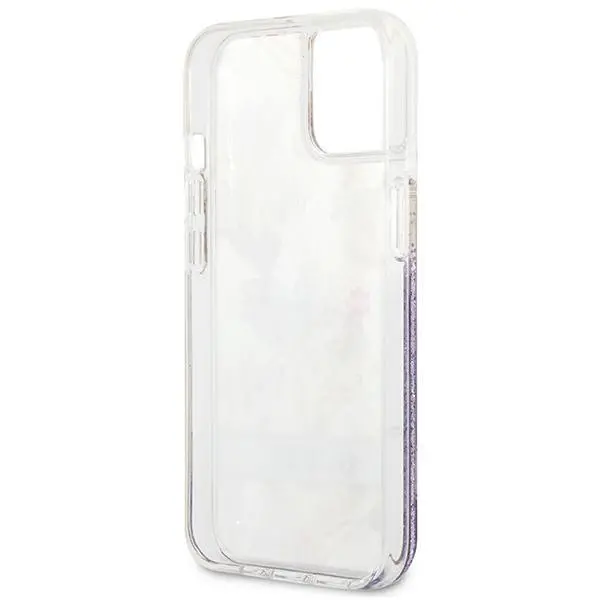 Etui Guess Flower Liquid Glitter GUHCP13SLFLSU do iPhone 13 mini