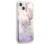 Etui Guess Flower Liquid Glitter GUHCP13SLFLSU do iPhone 13 mini