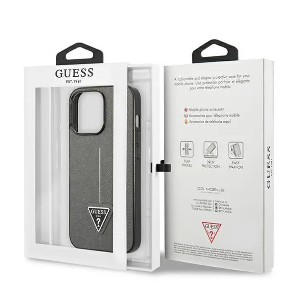 Etui Guess Saffiano Triangle Logo GUHCP14XPSATLG do iPhone 14 Pro Max